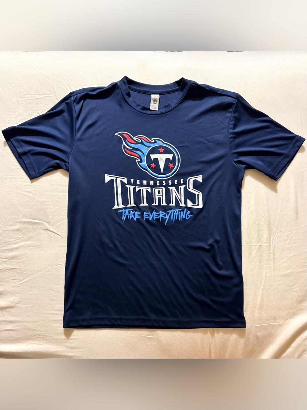 Custom Tennessee Titans Dry Fit Shirt S/M Navy Take Everything Excellent